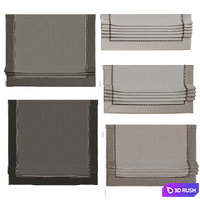 Set of Roman blinds 17 3D Model Vray, Corona