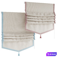 Roman blinds for the children room 3D Model Corona