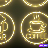 Neon 222 3D Model Vray, Corona