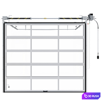 Panoramic sectional doors 3D Model Corona
