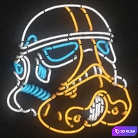 Neon set 7 3D Model Corona
