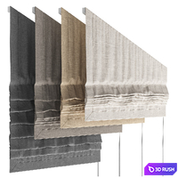 Roman blind for attic window 2 3D Model Corona
