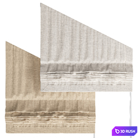 Roman blind for attic window 2 3D Model Corona