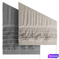Roman blind for attic window 2 3D Model Corona