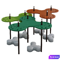 Playground canopy 3D Model Vray, Corona