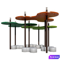 Playground canopy 3D Model Vray, Corona