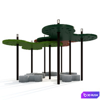 Playground canopy 3D Model Vray, Corona