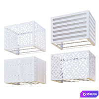 Baskets for air conditioning on the facade 3D Model Vray, Corona
