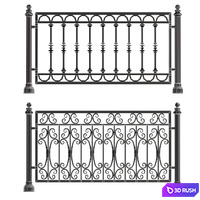 LATTICE FENCES VIGO 3D Model Vray, Corona