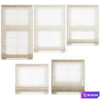 Linen Tulle Roman Shade 3D Model Vray, Corona
