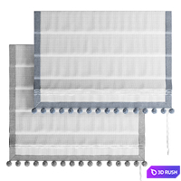 Roman blind with pom-poms for the nursery 3D Model Corona