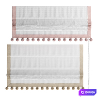 Roman blind with pom-poms for the nursery 3D Model Corona