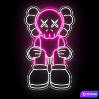 Kaws Neon Sign 3D Model Corona