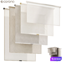 Roller blinds Curtains 03, Roller blinds 3D Model Corona