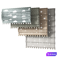 Roman curtains for the nursery with pompoms ZS 01 3D Model Corona