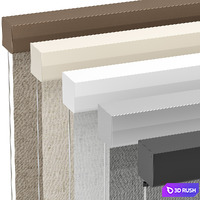 Roller Blinds Set 03 3D Model Vray, Corona