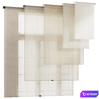 Linen Tulle Roller Blinds 3D Model Vray, Corona