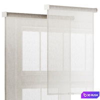 Linen Tulle Roller Blinds 3D Model Vray, Corona