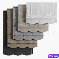 Roman blinds 6 3D Model Corona
