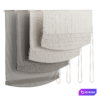 Roman curtain wide 004 KM 3D Model Corona