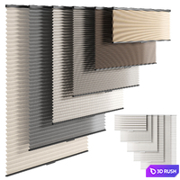 Roman blinds pleated 3D Model Corona
