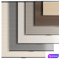 Roman blinds pleated 3D Model Corona