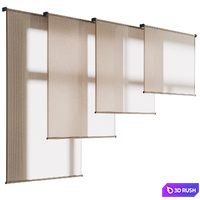 Roller blind set 1 3D Model Corona