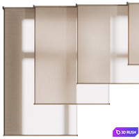 Roller blind set 1 3D Model Corona