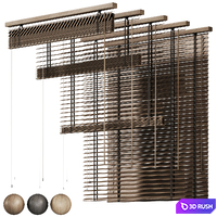 Wooden blinds 06, Folding wooden blinds 3D Model Corona