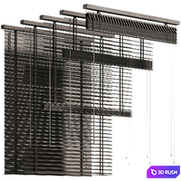 Wooden blinds 06, Folding wooden blinds 3D Model Corona