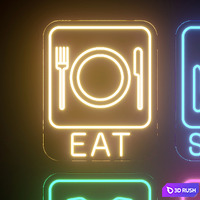 Neon 344 3D Model Vray, Corona