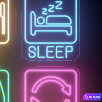 Neon 344 3D Model Vray, Corona
