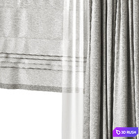 Curtains 3D Model Vray, Corona