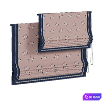 Roman blind with piping 03 3D Model Corona