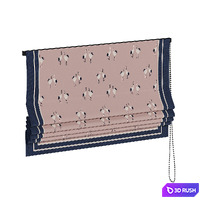 Roman blind with piping 03 3D Model Corona