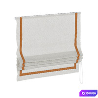 Roman blind with piping 04 3D Model Corona