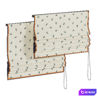 Roman blind with piping 05 3D Model Corona