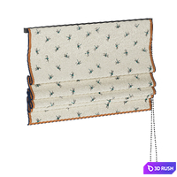 Roman blind with piping 05 3D Model Corona