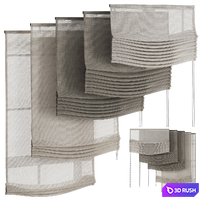 Roman blinds 31 linen 3D Model Corona