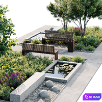 Town Square 8 3D Model Corona
