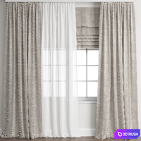 Curtain 61/ Herringbone Curtains 3D Model Corona