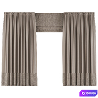 Curtains 3D Model Corona