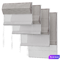 Roman curtains 21 3D Model Vray, Corona