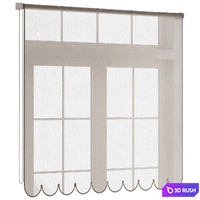 Scallop Roller Blinds 3D Model Vray, Corona