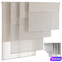 Double roller blinds 38 (1500mm) 3D Model Corona
