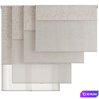 Double roller blinds 38 (1500mm) 3D Model Corona
