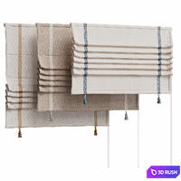 Roman blind with tassels 3D Model Corona