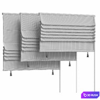 Roman blind with tassels 3D Model Corona