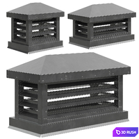 Chimney cap / Roof weather vane / Chimney cap SET 3D Model Vray, Corona
