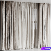 Curtain set interior 7 3D Model Vray, Corona